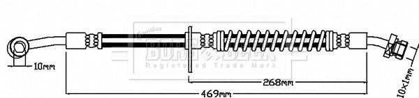 BORG & BECK Bremžu šļūtene BBH8151